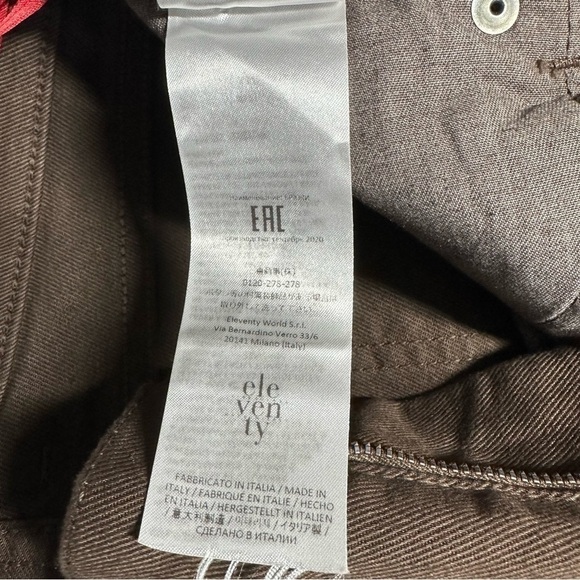 Eleventy High Rise Wide Leg Flare Pants Size US 2 Chocolate Brown - Picture 12 of 12